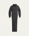 Jacquemus La Maille Pallone Maxi Sweater Dress In Gray