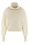 Jacquemus Cozy Turtleneck Sweater Dropped Shoulders In Neutral