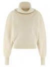 Jacquemus Cozy Turtleneck Sweater Dropped Shoulders In Neutral