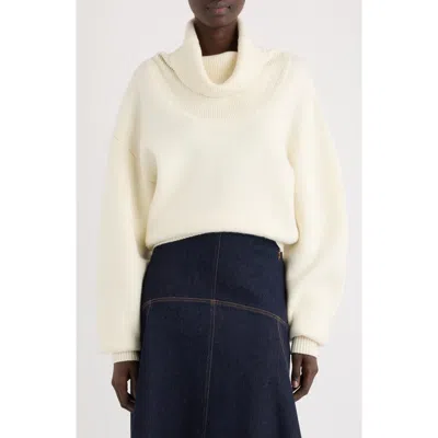 Jacquemus La Maille Pallone Virgin Wool & Cashmere Turtleneck Sweater In Neutral