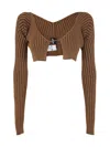 Jacquemus Logo-lettering Cropped Cardigan