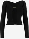 Jacquemus 'la Maille Pralù Longue' Cardigan In Black