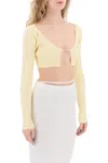 Jacquemus Logo Plaque Long-sleeved Cardigan In Multi