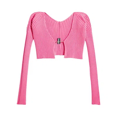 Pre-owned Jacquemus La Maille Pralu 'neon Pink' | Women's Size 38