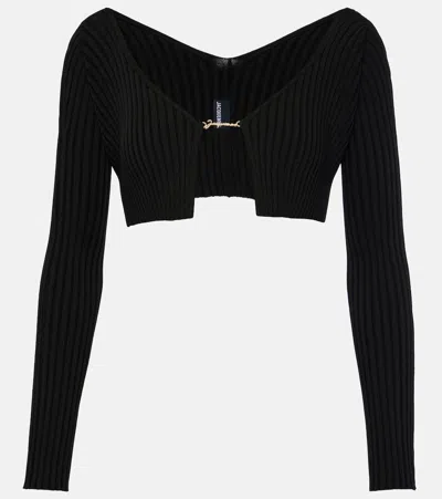 JACQUEMUS LA MAILLE PRALÙ RIBBED-KNIT CARDIGAN