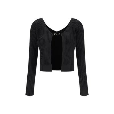Jacquemus La Maille Pralu Long Cardigan In Black