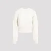 Jacquemus Alpaca Wool Blend Cropped Pullover In Light Beige