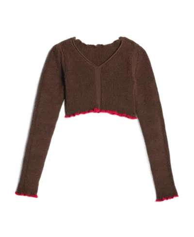 Jacquemus La Maille Santon Cropped Jumper In Red