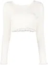 Jacquemus La Maille Santon Cropped Jumper In White