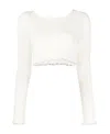 Jacquemus La Maille Santon Cropped Jumper In White