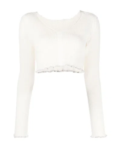 JACQUEMUS LA MAILLE SANTON CROPPED JUMPER