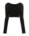Jacquemus La Maille Santon Cropped Top In Black