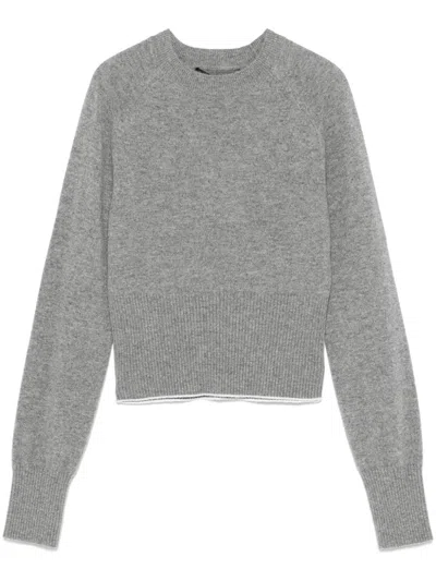 Jacquemus La Maille Soglia Ribbed Jumper In Grey