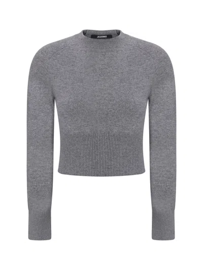 Jacquemus La Maille Soglia Ribbed Jumper In Grey