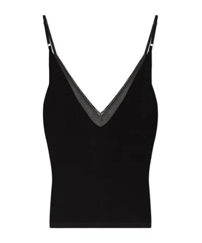 Jacquemus La Maille V-neck Tank Top In Black