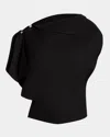 Jacquemus Trapeze Knit Short Sleeve In Black