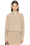 Jacquemus Polo Sweater La Maille Vareuse Pallone In Nude
