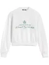 Jacquemus White Sweater With Logo Embroidered On The Front And Short Design In Cotton Woman