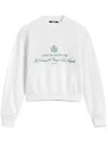 Jacquemus White Sweater With Logo Embroidered On The Front And Short Design In Cotton Woman In White
