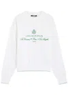Jacquemus White Sweater With Logo Embroidered On The Front And Short Design In Cotton Woman In White