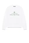 Jacquemus Crewneck Sweatshirt With Front Print And Ribbed Details In Hotel Address White