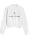 Jacquemus White Sweater With Logo Embroidered On The Front And Short Design In Cotton Woman In White