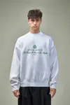 Jacquemus Crewneck Sweatshirt With Front Print And Ribbed Details In White