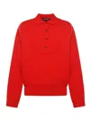 Jacquemus Merino Wool And Cashmere Polo Shirt Knitwear Red In Red