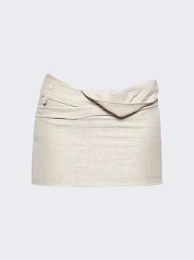 Jacquemus La Mini Jupe Bahia Skirt In Beige