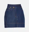 Jacquemus Denim La Jupe De-nmes Mini Skirt In Blue