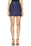 Jacquemus Denim La Jupe De-nmes Mini Skirt In Navy & Tabac