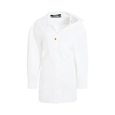 Jacquemus La Mini Robe Chemise In White