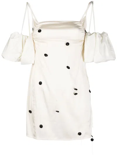 Jacquemus La Mini Robe Chouchou Bro Dress In White