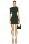 Jacquemus The Drapeado Mini Dress - Women's - Elastane/polyester/viscose In Dark Green