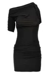 Jacquemus La Mini Robe Drapeado Asymmetric Draped Stretch-jersey Mini Dress
