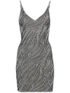 Jacquemus La Mini Robe Maille Zebra In Black