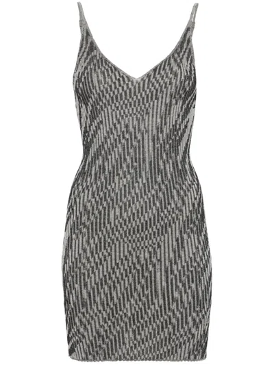 Jacquemus La Mini Robe Maille Zebra In Multi