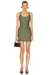 Jacquemus La Robe Marino Patterned Knitted Mini Dress In Multi Black