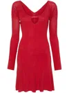 Jacquemus La Pralù Mini Dress In Red