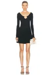 Jacquemus Womens Black Logo-plaque Slim-fit Knitted Mini Dress In Black