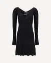 Jacquemus Womens Black Logo-plaque Slim-fit Knitted Mini Dress