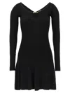 Jacquemus Womens Black Logo-plaque Slim-fit Knitted Mini Dress In Black
