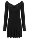 Jacquemus Womens Black Logo-plaque Slim-fit Knitted Mini Dress In Black