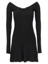 Jacquemus Womens Black Logo-plaque Slim-fit Knitted Mini Dress