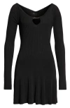 JACQUEMUS LA MINI ROBE PRALU LONG SLEEVE SWEATER DRESS