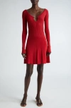 Jacquemus La Pralù Mini Dress In Dark Red