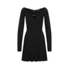 Jacquemus Womens Black Logo-plaque Slim-fit Knitted Mini Dress