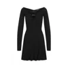 Jacquemus Womens Black Logo-plaque Slim-fit Knitted Mini Dress In Black