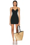 Jacquemus Womens Black The Scala Textured Sleeveless Knitted Mini Dress