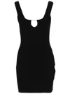 Jacquemus La Mini Robe Sierra Knitted Mini Dress In Black